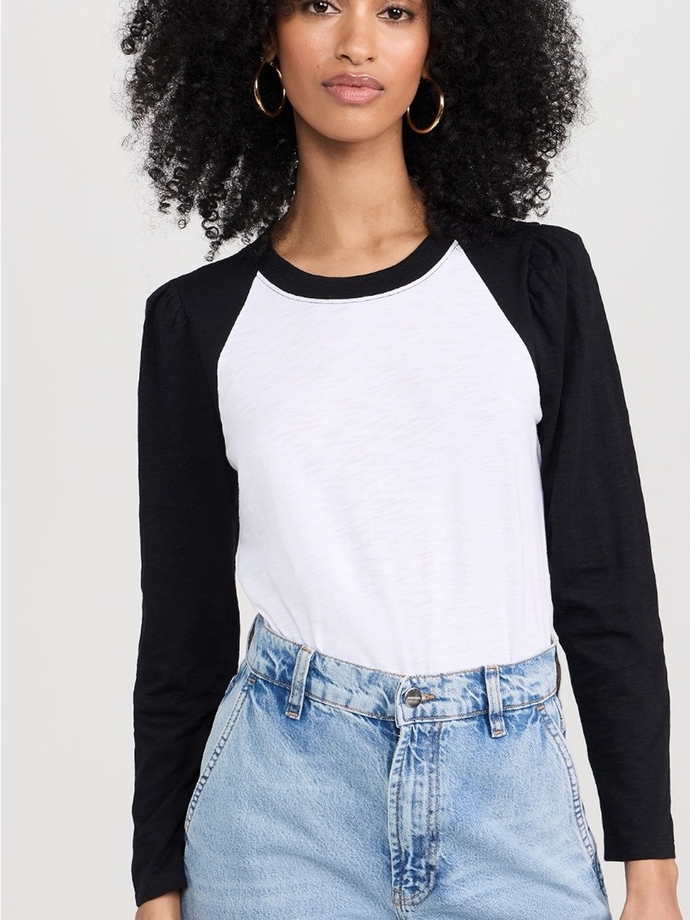 Veronica Beard Mason Baseball Tee Sz M